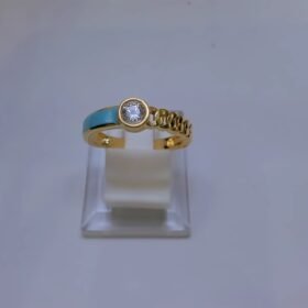 8005115 - CM MODEL 1/2 RANTAI ENAMEL MATA PUTIH SIZE 15 [37.5% - 2.23gr]