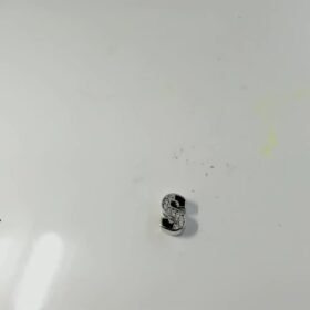 8080117 - LT MODEL INISIAL S PERMATA PUTIH ENAAMEL [P] [17K - 1.42gr]