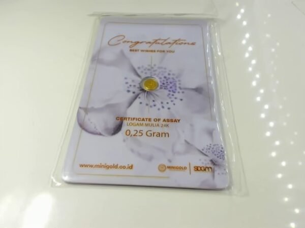 8081810 - MINIGOLD SDGM CONGRATULATIONS BEST WISHES FOR YOU [24K - 0.25gr]