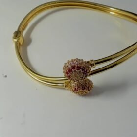 7168492 - GT MODEL BANGLE SPIRAL MATA PUTIH PINK [16K - 10.87gr]